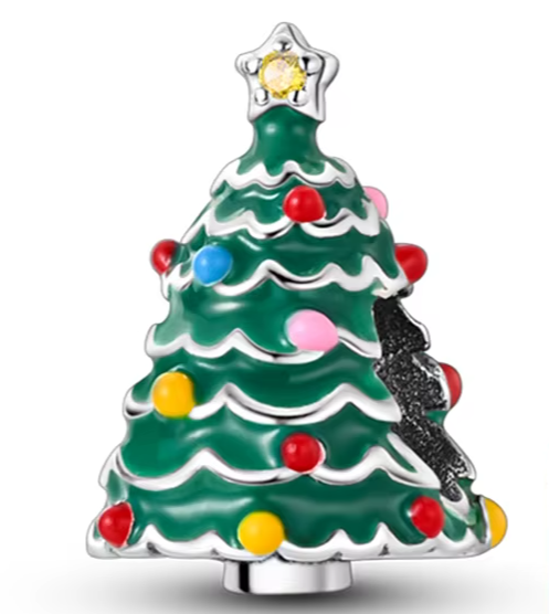 Berloque em Prata - Árvore de Natal